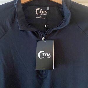 NWT ZYIA Active Qtr Zip Lightweight Pullover Shirt, Sz L